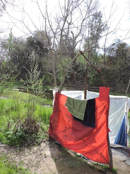 Outdoor shower homeless