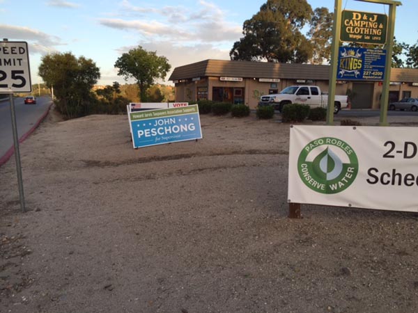 Political signage paso robles