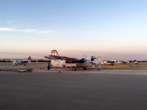 Paso Air Attack Base fueling planes and loading with retardant.