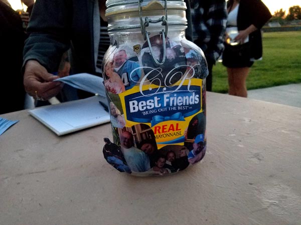 When Rice was in the hospital, he told everyone that he wanted to be cremated and put into a jar with the Best Foods label but instead he wanted it to say "Best Friends" and have the jar covered with pictures of him, friends, and family.