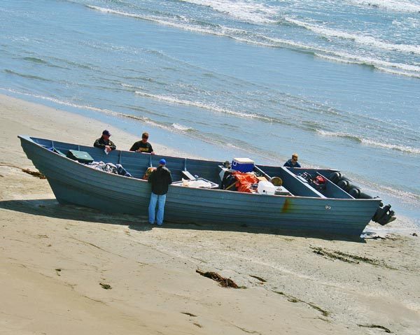 An image of a similar panga boat to the one that was possibly spotted.