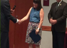Mary Baron thanked for service to community.