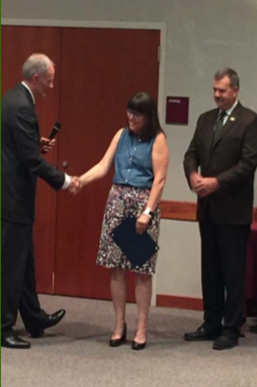 Mary Baron thanked for service to community.