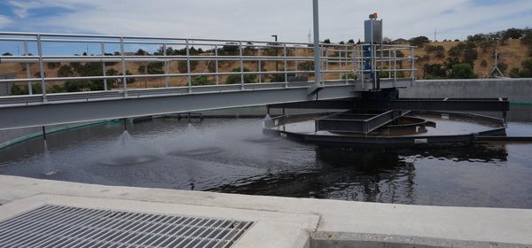 Wastewater Treatment Plant secondary clarifier.