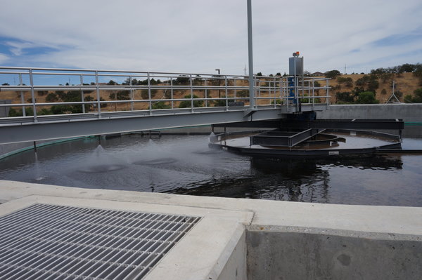 Wastewater Treatment Plant secondary clarifier.