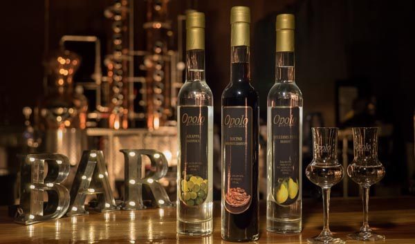 Opolo produces three liqueurs, Grappa from Opolo's estate grown Muscat Blanc, a William's Pear Brandy distilled from northern California Bartlett pears and a Nocino, a walnut based liqueur made from their organic estate walnuts.