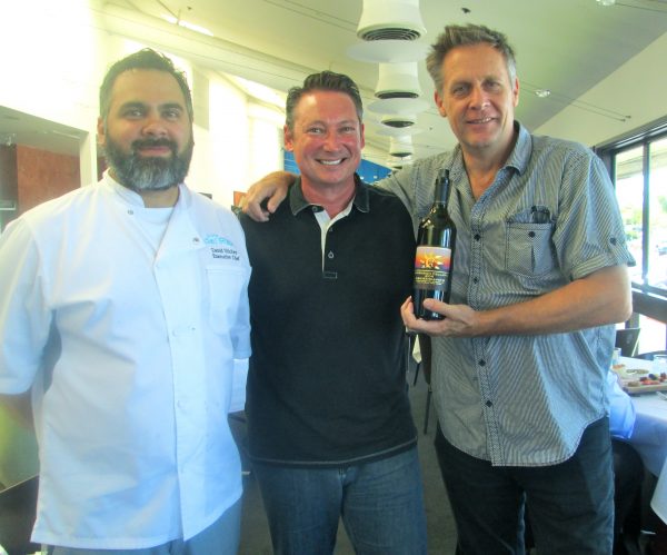 Chef David Vilchez, Erick Allen, owner/winemaker of Ascension Cellars and Brian Cousins, general manager of Cafe del Rey. Photos by Mira Advani Honeycutt
