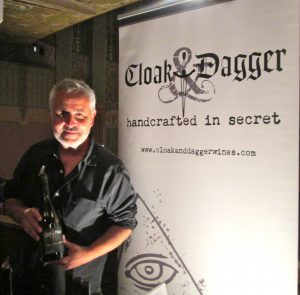 Ray Schofield, winemaker/conspirator-in-chief of Cloak & Dagger wine produces 600 cases annually.