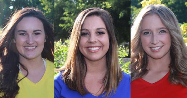 From left to right: Victoria Humphrey, Tahnee Bray, and Carly Cockrum
