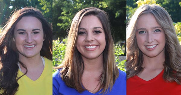From left to right: Victoria Humphrey, Tahnee Bray, and Carly Cockrum