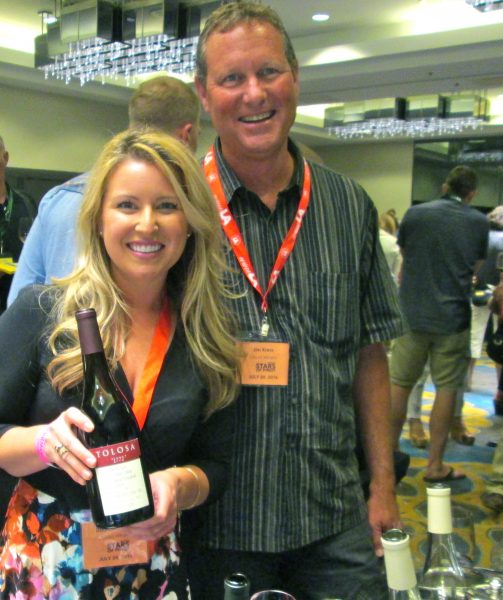Daniellle Huber with James Kress, winemaker of Tolosa