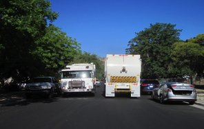 garbage trucks on 12 Street