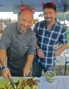 Diablo Paso, wInner in the professional chef category, Mistura restaurant's chef Nicola Alegretta and winemaker Enrique Torres, Diablo Paso's owner/winemaker