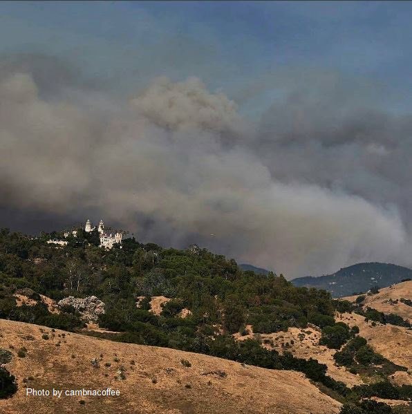 Fire hearst castle cal fire nacimiento fire