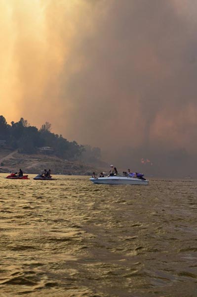Smoke on the lake by Trisha Butcher.