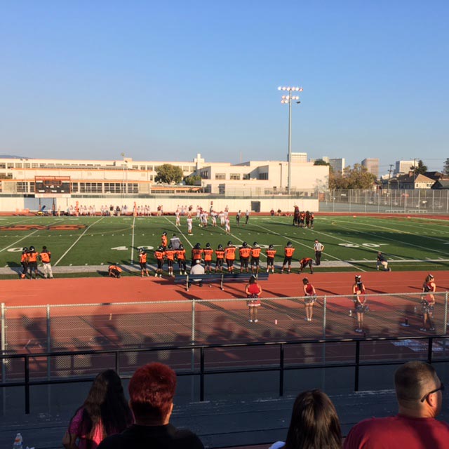 Paso Robles Bearcats at McClymonds High School. Photo by Dick Mason.