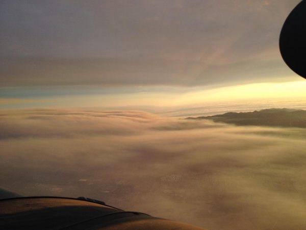 Picture taken Tuesday morning of North County from California Highway Patrol plane.