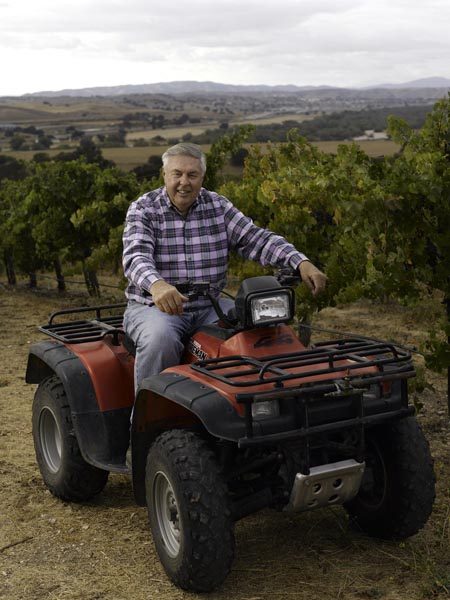 Jerry Johr at Snowden Vineyard on his ATV.