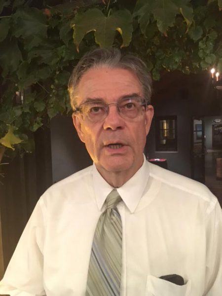 Steve Martin on election night at Villa Creek in Paso Robles.