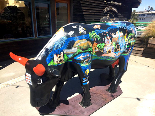 Halfway Heifer, one of many CowParade art installations.