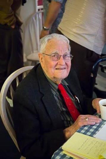 The picture below I took on his 105th birthday party.