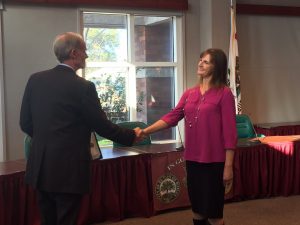 Mary Sponhaltz and Paso Robles City Manager Tom Frutchey.