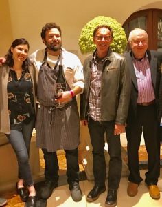 Harmony and Brian Collins of Ember restaurant, Brian Talley and Christian Roguenant