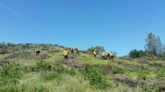Fire at Lake Nacimiento