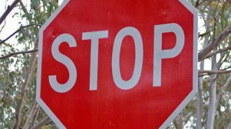 new stop sign