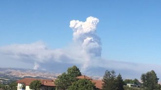 Garza Fire seen from Paso Robles