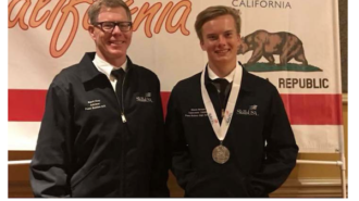 Advisor Bartt Frey with Mason Brown.