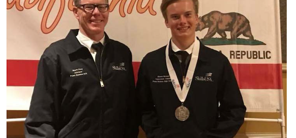Advisor Bartt Frey with Mason Brown.
