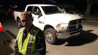 Sgt David Opheim at Sobriety Checkpoint