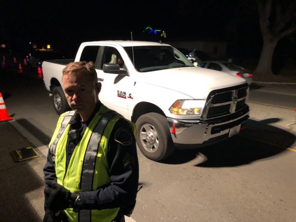 Sgt David Opheim at Sobriety Checkpoint