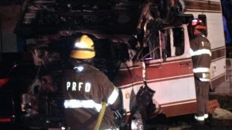 Fire Paso Robles motor home