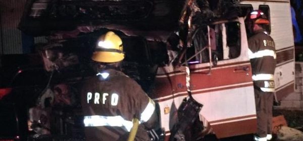 Fire Paso Robles motor home