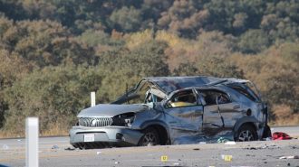 One confirmed dead in Highway 46 rollover collision