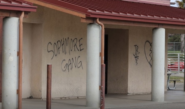 High school campus hit with graffiti
