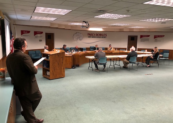 Paso Robles School Board Meets at a distance