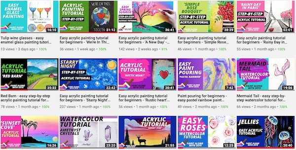 painting tutorials easy step by step paint along with skye