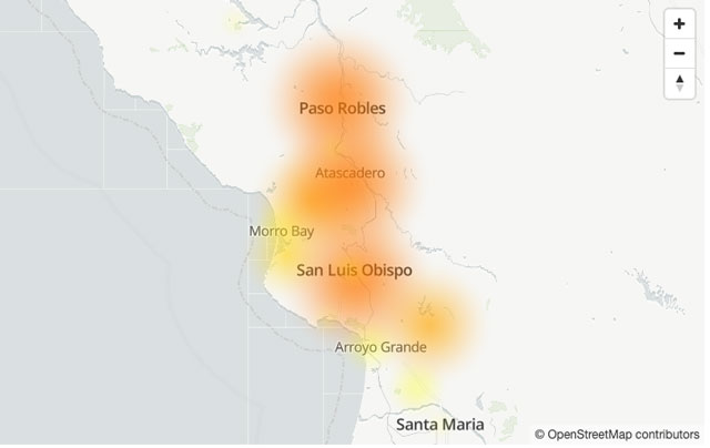 internet down in paso robles ca