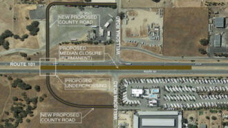 plan for an underpass at Highway 101 and Wellsona Road