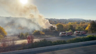 riverbed fire by Niblick Road