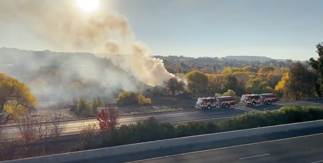 riverbed fire by Niblick Road