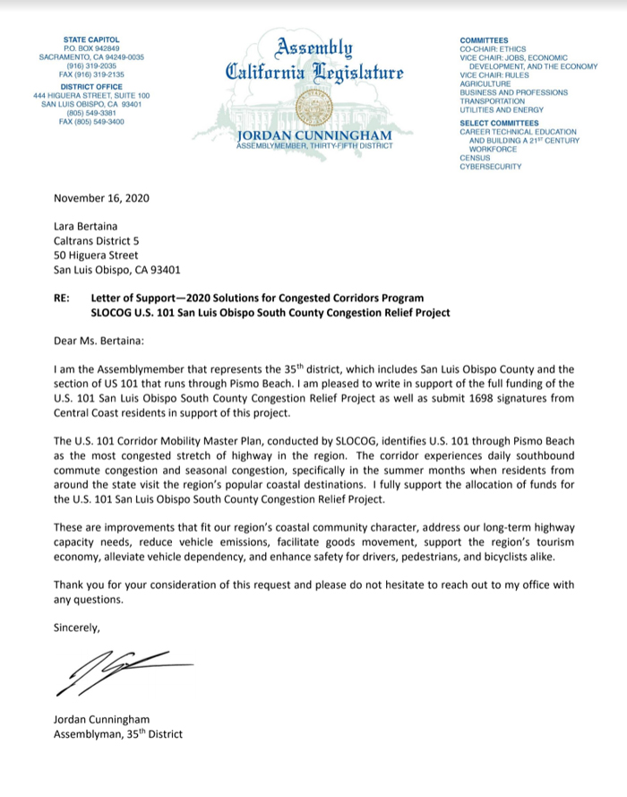 Letter-to-CalTrans-about-Pismo-Beach-traffic-backup