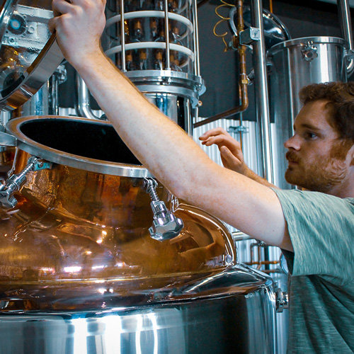 Aaron Bergh, owner of Calwise Spirits