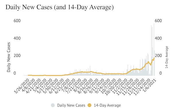 Daily new cases covid slo