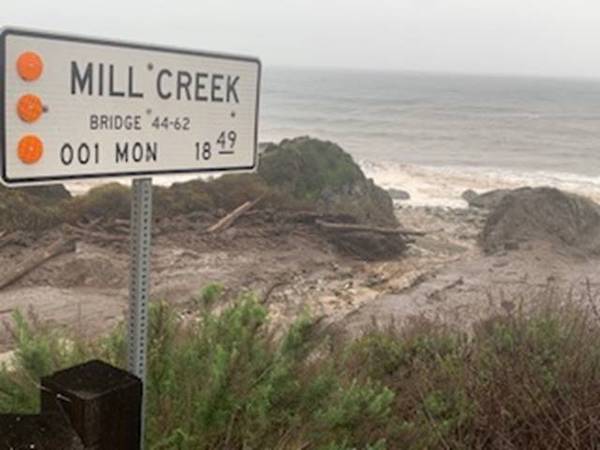 Highway 1 closure on Big Sur Coast
