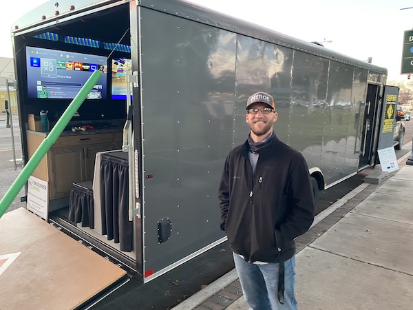 Doug Neville of Atascadero built the mobile gaming trailer.