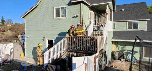 Fire in paso robles on Ivy Lane